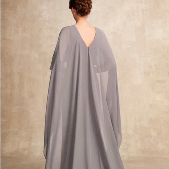 AMSALE CRANE CAPE DRESS - Picture 2 of 2